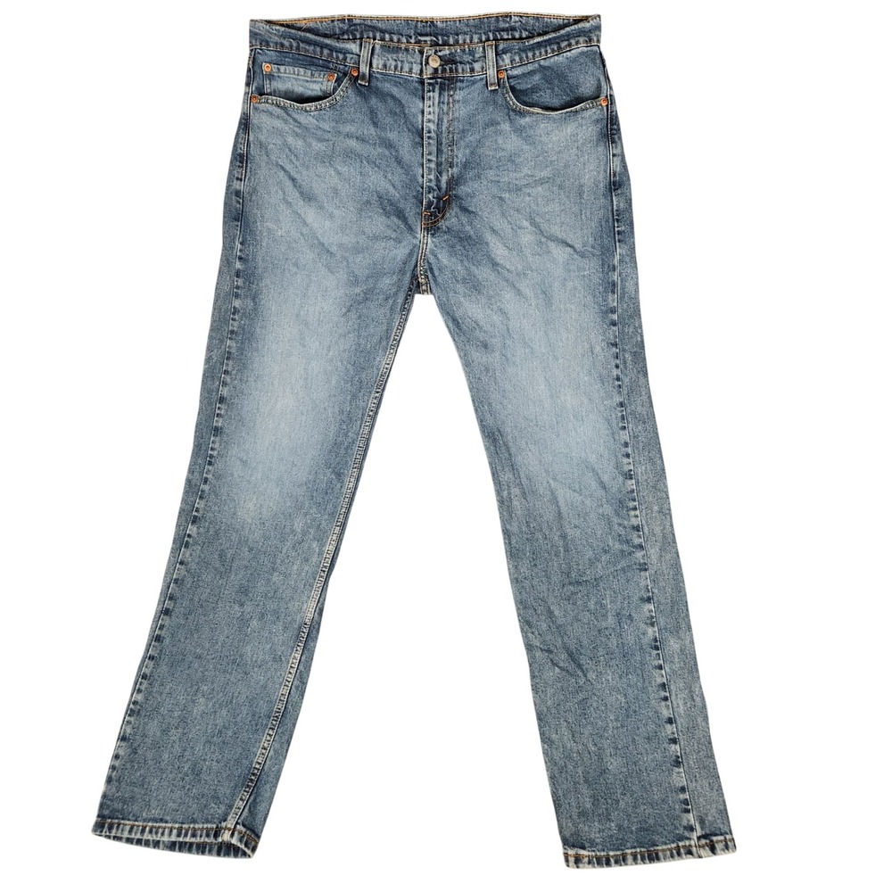 Levi's 505 Regular Fit Jeans Mens 38x32 Blue Excellent Straight Leg Denim
